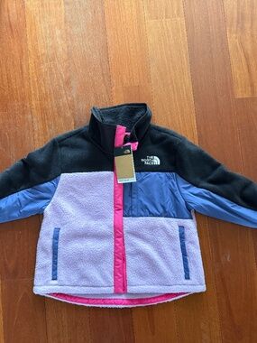 Northface Girls Fleece Mashup Blue/Pink XL Jacket